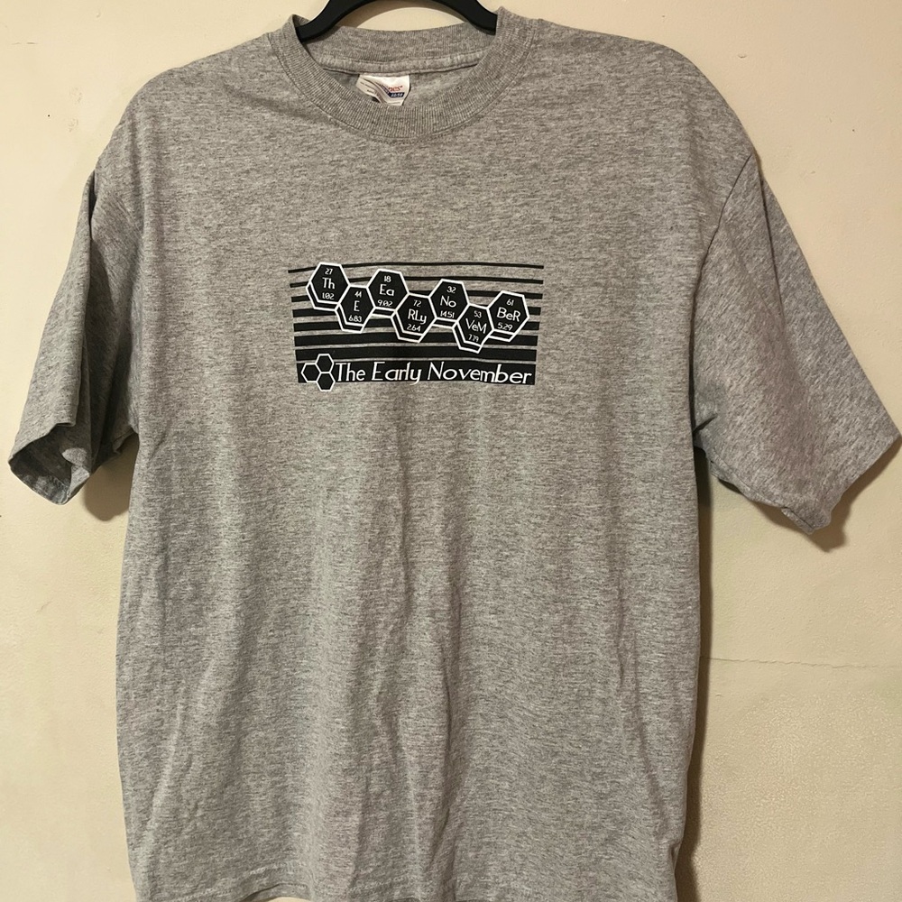 Gray Short Sleeve with Graphic Design THE EARLY NOVEMBER BAND TEE Vintage SOLD